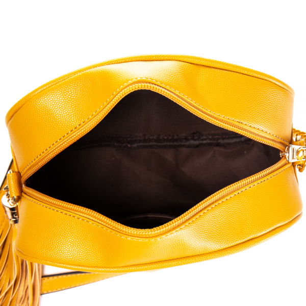Γυναικεία τσάντα Luana Κιτρινή οικολογικό δέρμα, 7 - Kalapod.gr